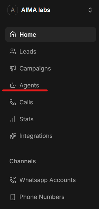 Agents list